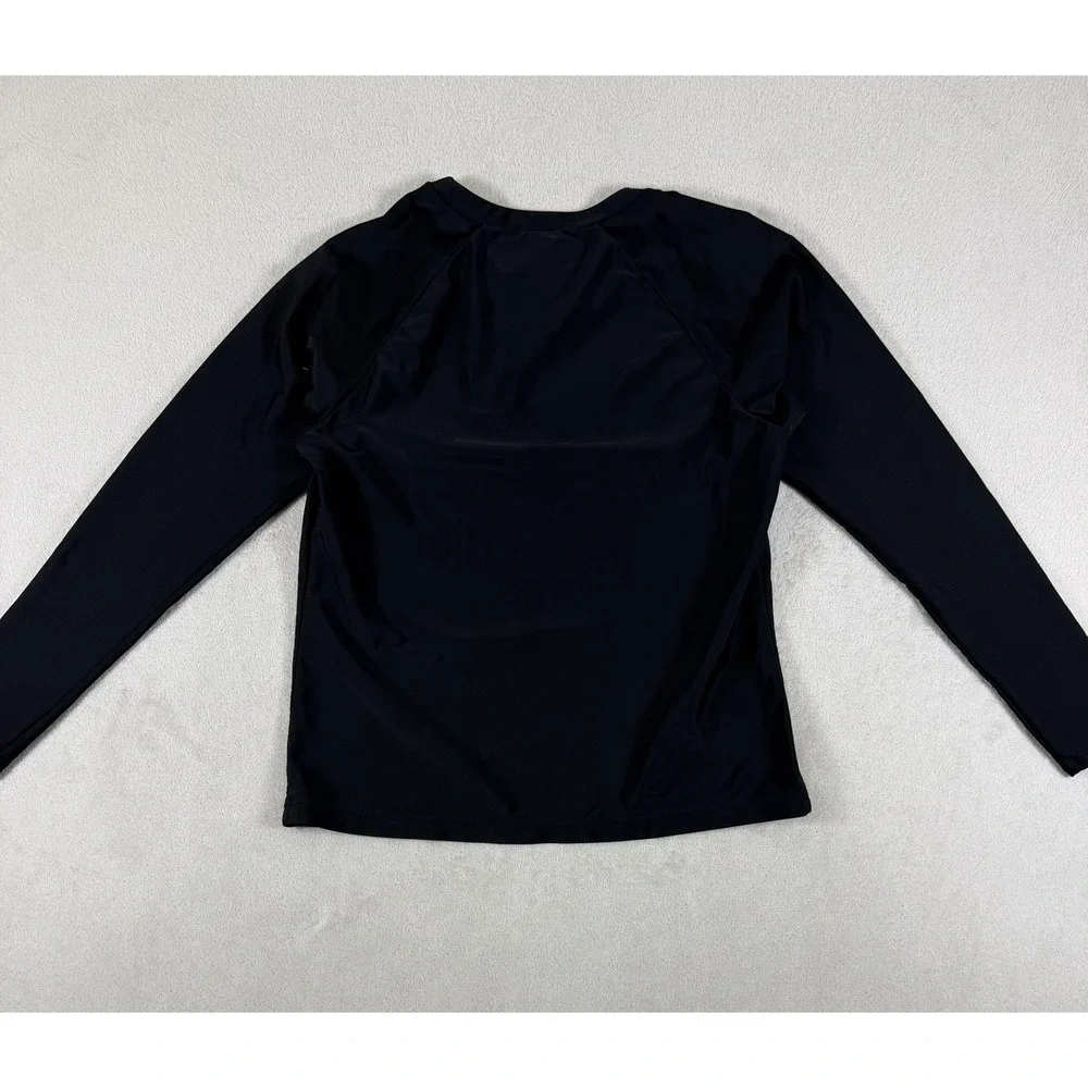 Adidas Long Sleeve Logo Rash Guard Shirt Black Size Small